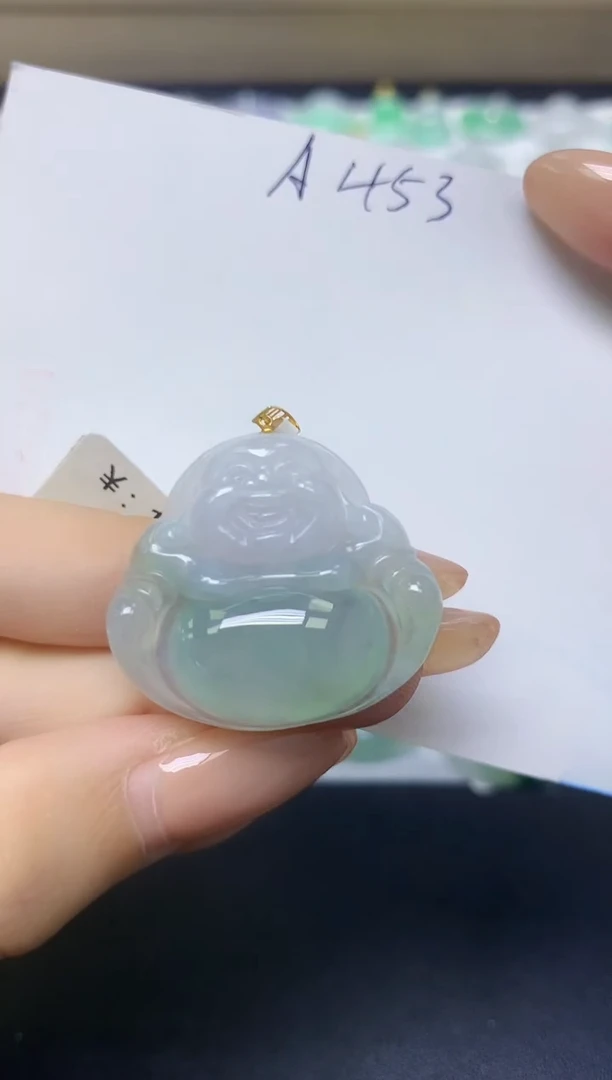 颈饰18K金镶嵌翡翠天然缅甸A货翡翠百元以上9元证书费自理