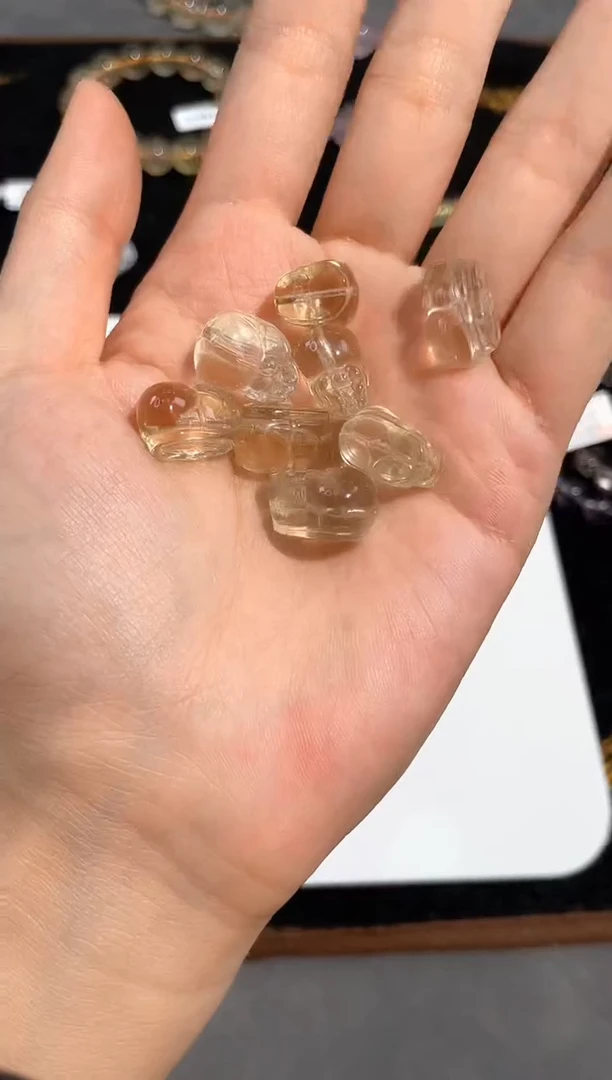 水晶手链未镶嵌69号黄水貔貅配件
