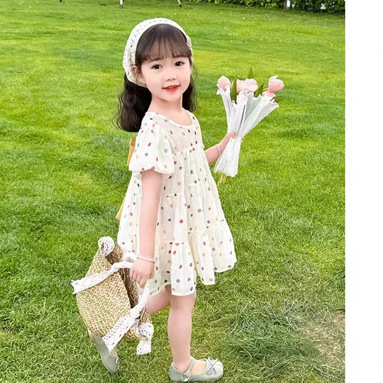 儿童夏季连衣裙女童新款韩版洋气连衣裙女宝宝可爱时尚公主裙