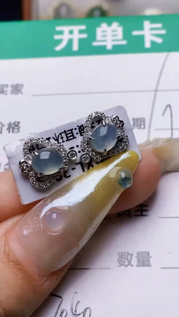 银S925镶嵌戒指翡翠7040