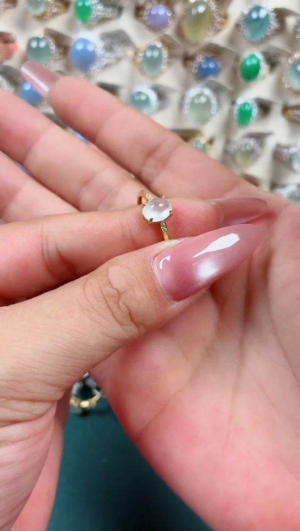 银S925镶嵌戒指翡翠.