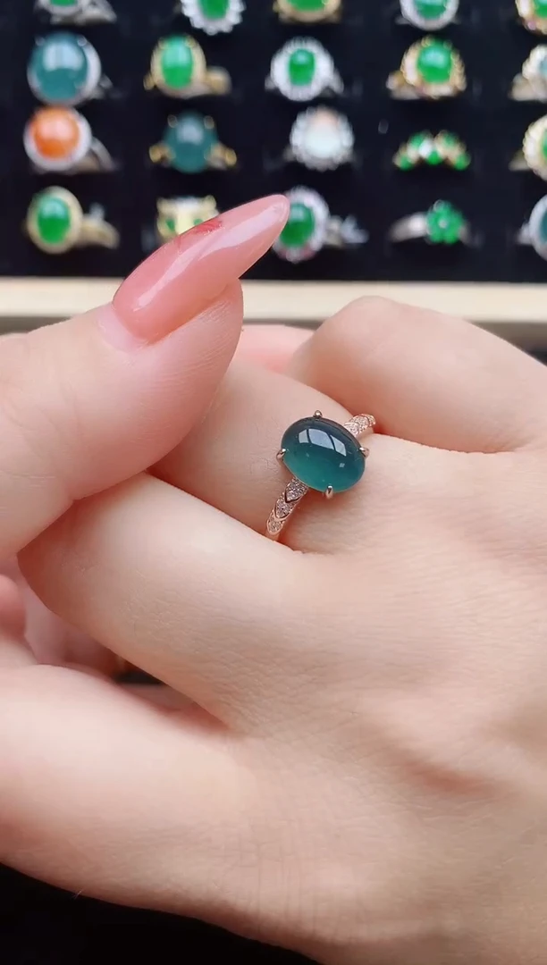 【闪购商品】翡翠戒指银S925镶嵌321312