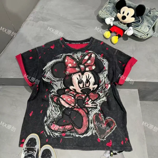 二龙欧货2店【烧花米奇潮牌t恤】37885