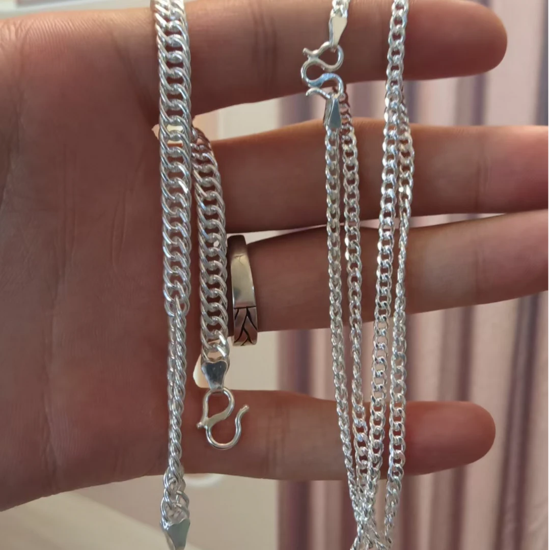 坠链均足银 爱敏纯银首饰项链