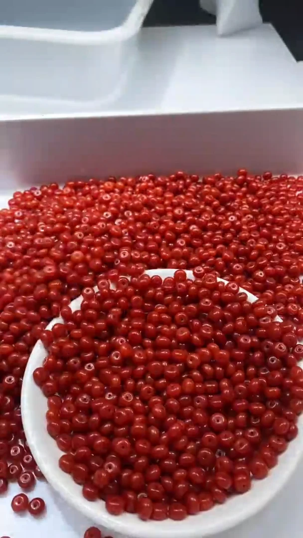 未镶嵌颈饰玛瑙/玉髓W3127-云南保山肉南红色算盘6*3mm*30颗