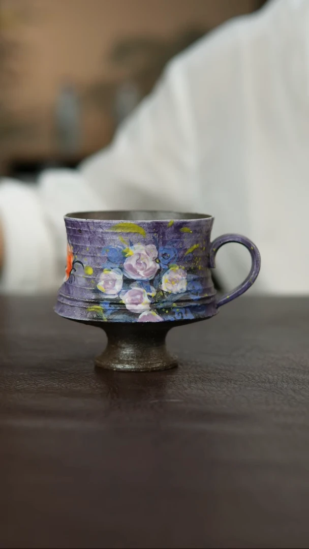 景德镇陶瓷杯碗柴烧多人