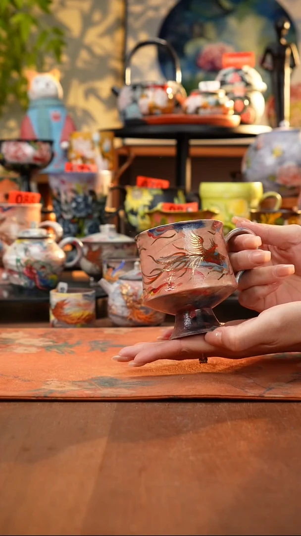 瓷片景德镇手工手绘408