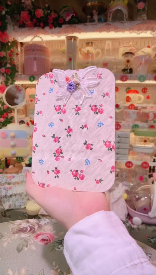 玫瑰花折叠镜小——手工制作品质好！