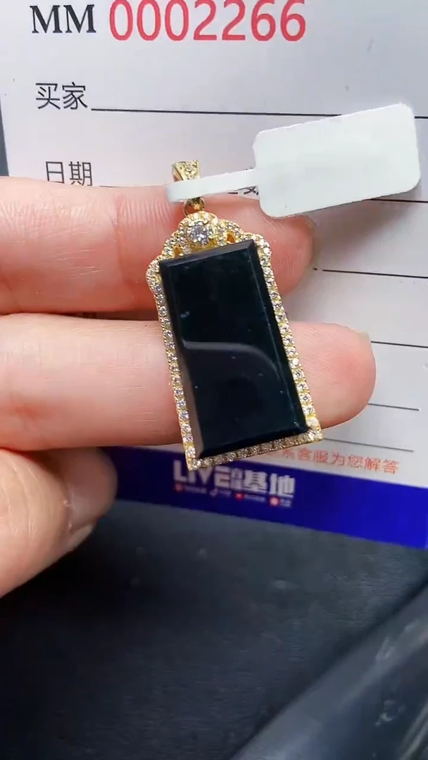颈饰银S925镶嵌翡翠2266