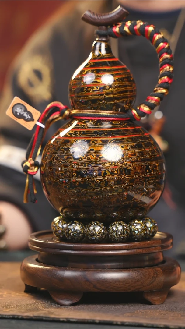 【闪购商品】YS169漆艺酒葫芦不包手串及旋转底座