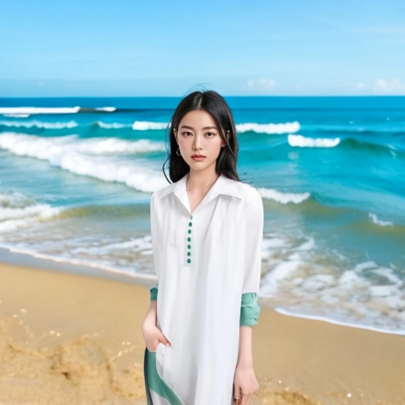 【清凉一夏】“青春&仙气系列”高档宽松不规则设计感连衣裙洋气休闲