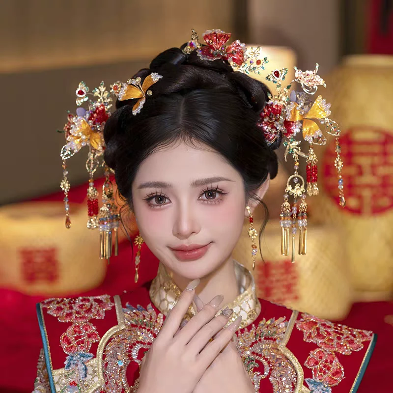 GZ188秀禾头饰2025新款中式新娘头饰结婚秀禾服配饰高级大气简约