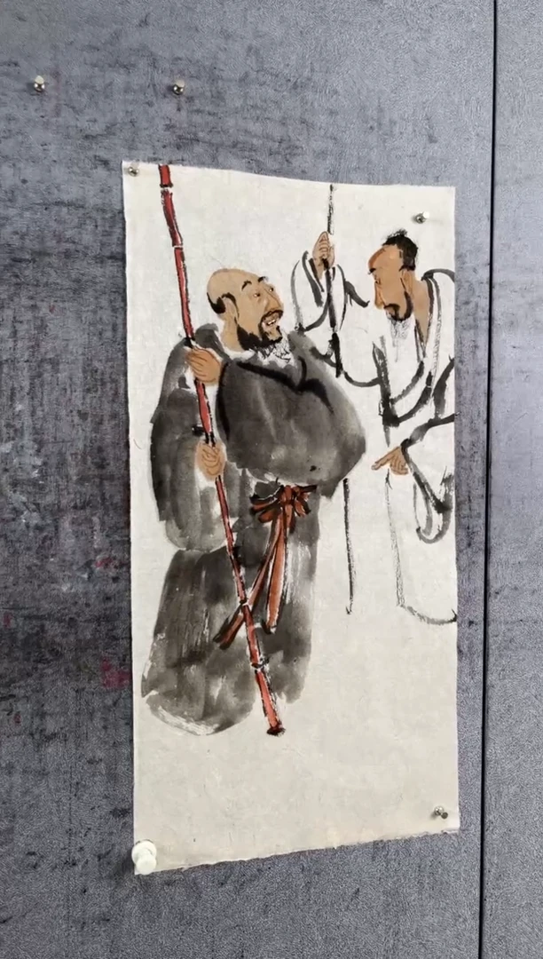 国画一山《人物小品》35x70cm