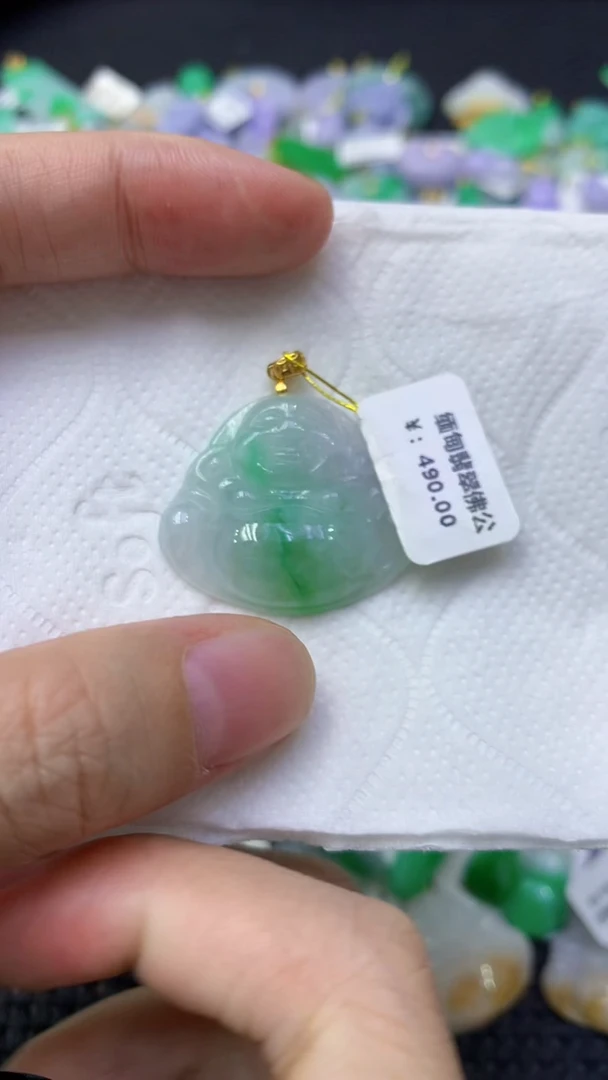 颈饰未镶嵌翡翠天然缅甸翡翠A货