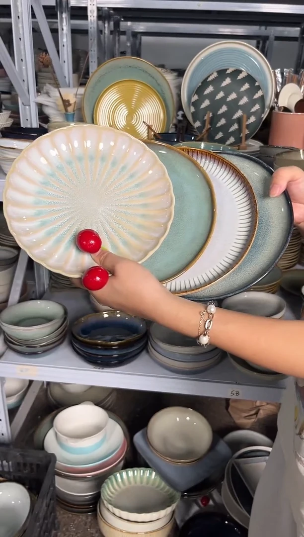 瓷片外贸尾货瑕疵满20包邮X4 小盘组合