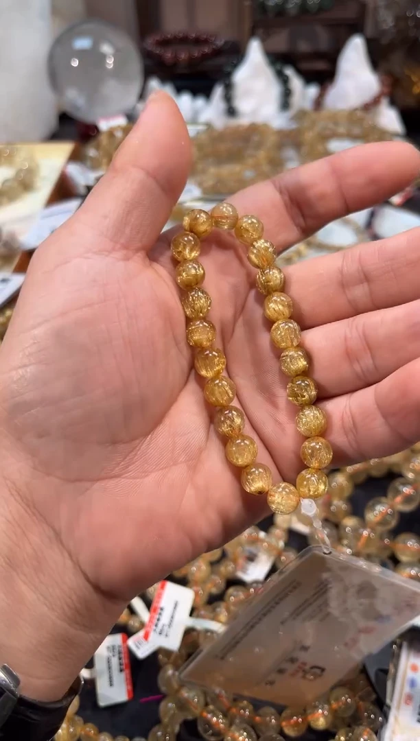 未镶嵌手串发晶SJ-391金发晶