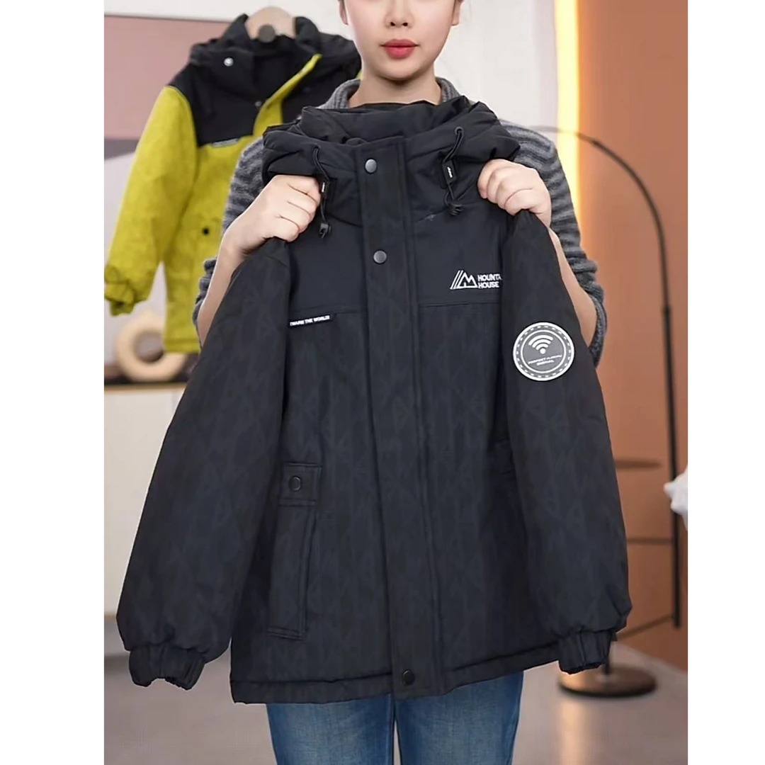 8897男童棉服秋冬工装棒球棉服2025新款儿童男孩加厚棉衣