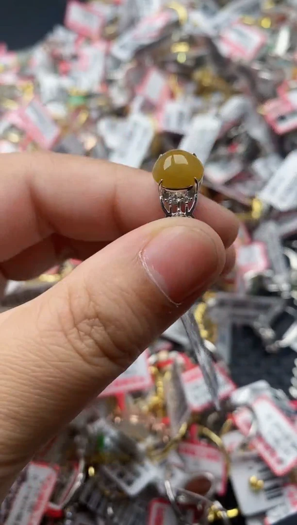 【闪购商品】翡翠戒指银S925镶嵌666666---7