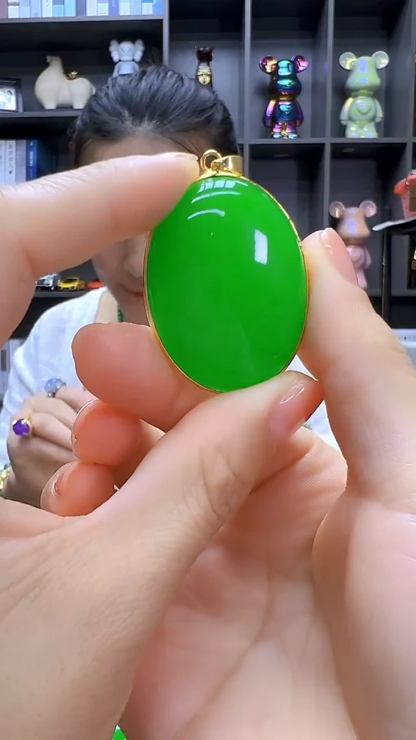 翡翠14K金镶嵌颈饰丹丹diy劲饰