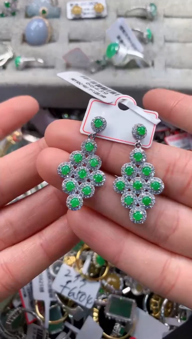 银S925镶嵌戒指翡翠4                     2