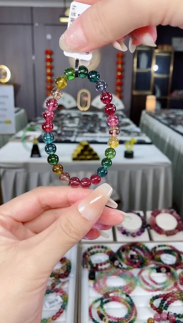 收藏级老矿碧玺单圈手串7mm+未镶嵌碧玺（多样性发一条）mz