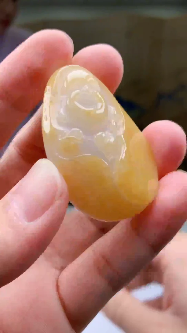 【闪购商品】定制翡翠未镶嵌4902bb-毛货挂件66