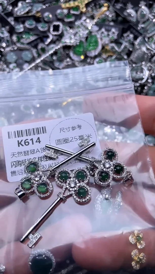 【闪购商品】翡翠颈饰未镶嵌K614多样性发其一