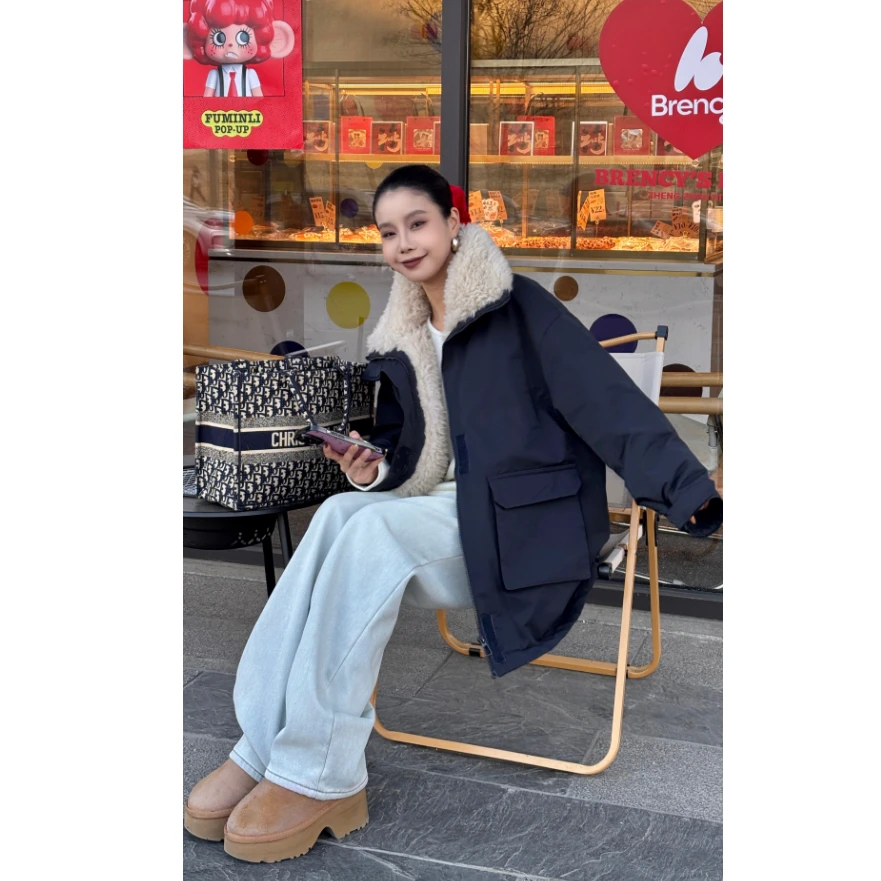 VIVI定制时尚显瘦保暖女白鸭羽绒服LS6677