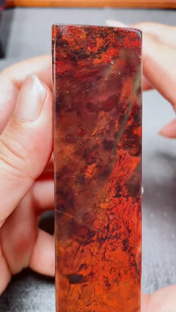 玉桂林鸡血玉素章--13