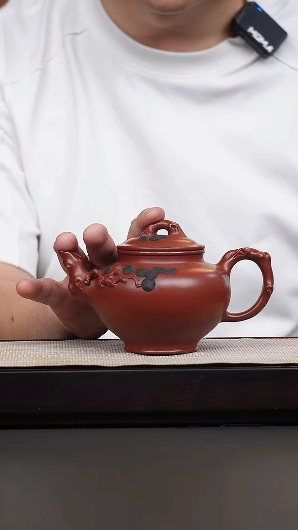 茶壶紫砂朱泥松针报春