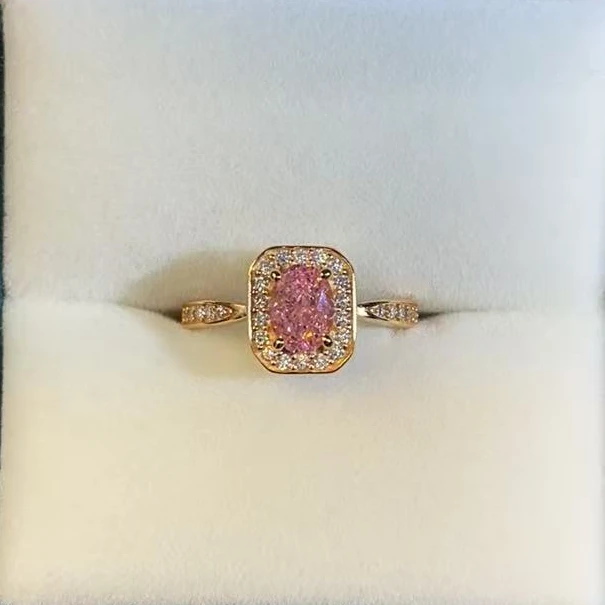 【Vivia】甄选 K枚粉米亚戒指1.0CT