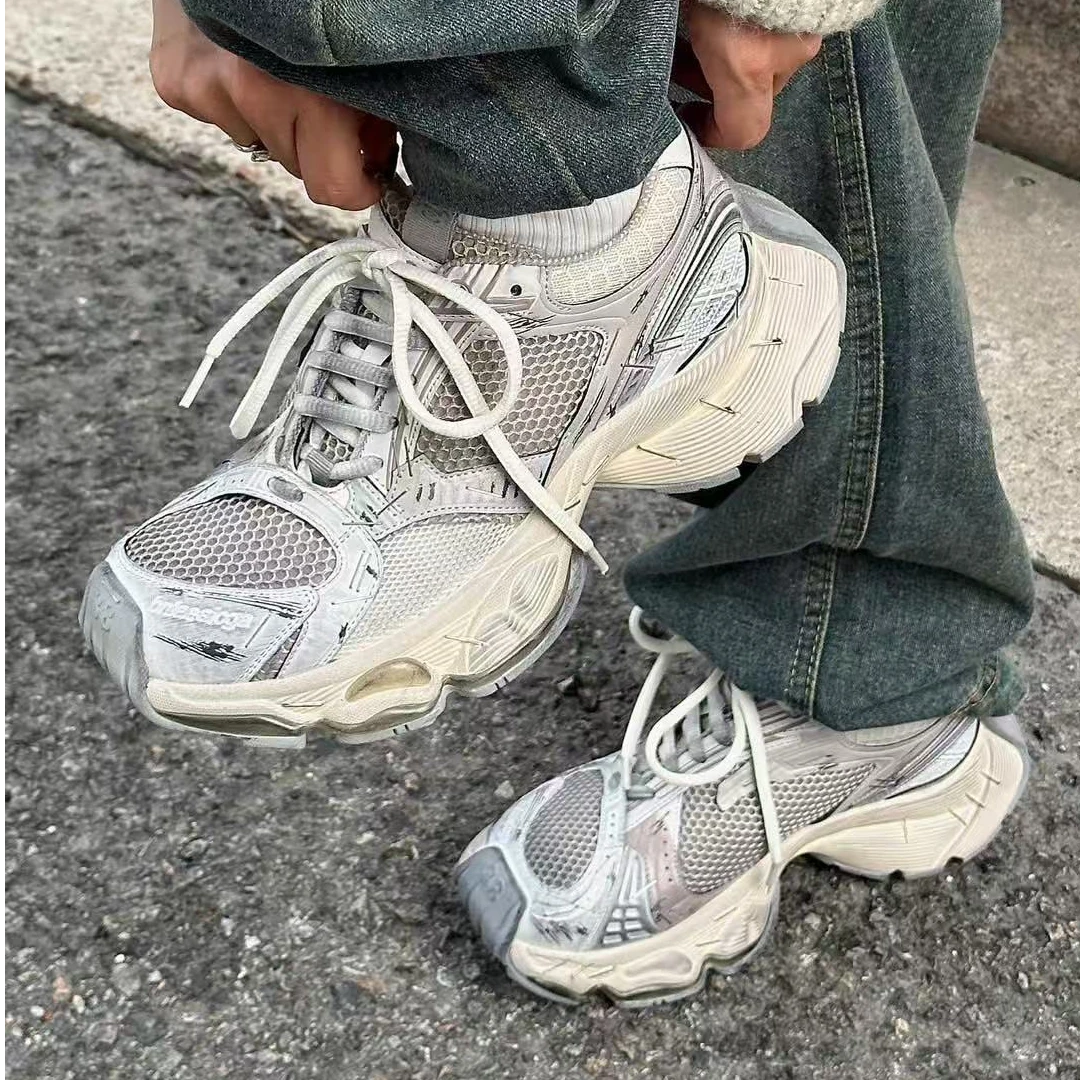 【五五定制】2025新款—夏季防滑厚底户外运动女款老爹鞋