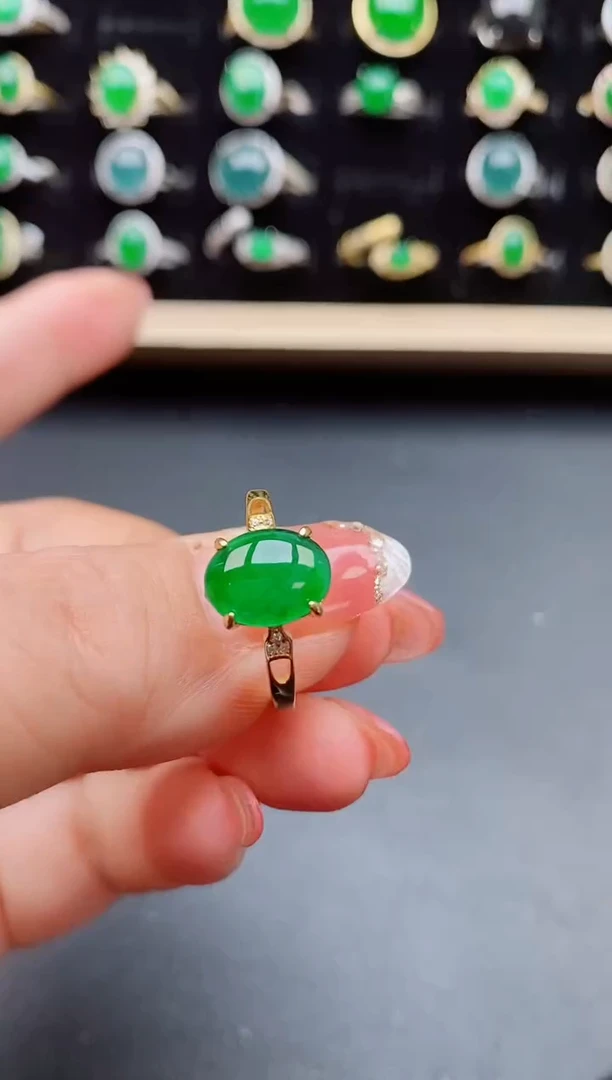 【闪购商品】翡翠戒指银S925镶嵌12121