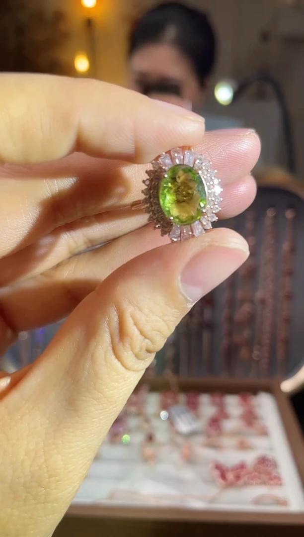 银S925镶嵌手饰碧玺手饰