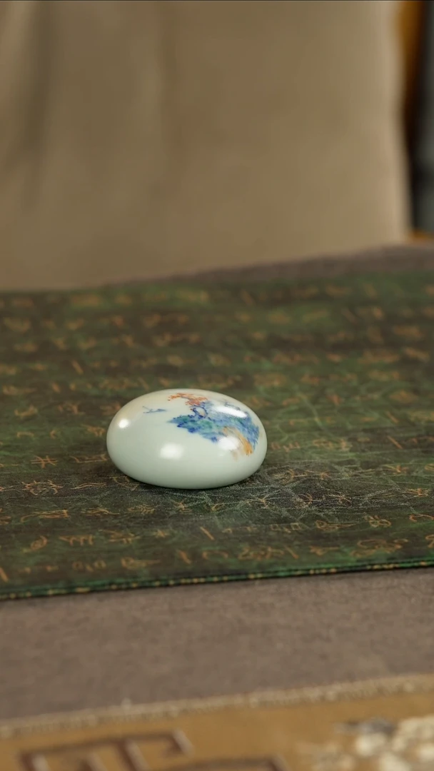 善窑厂馒头盖置镇纸山水图