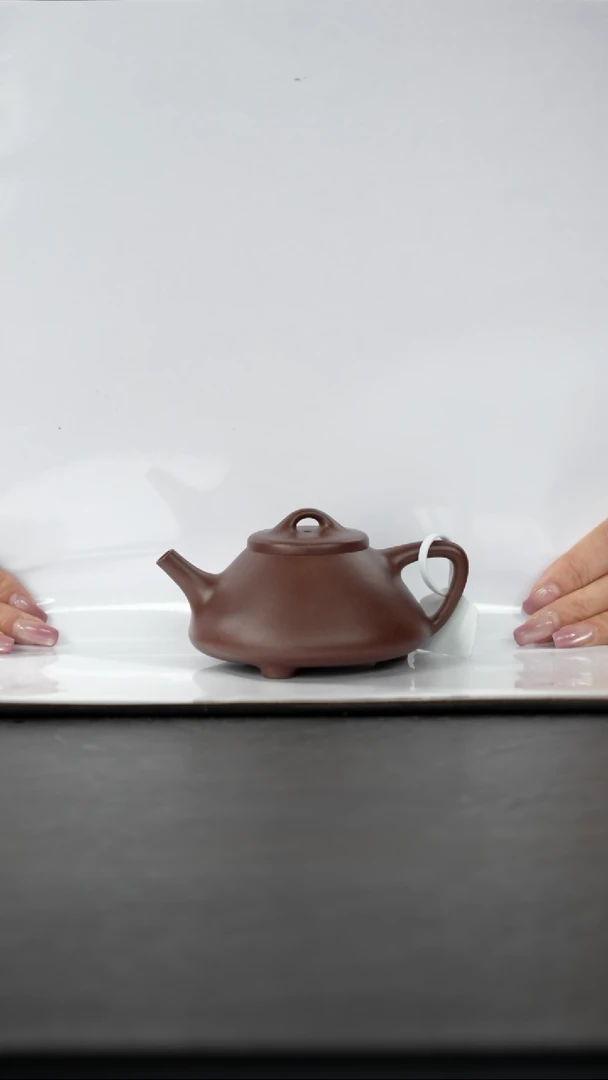 茶壶紫砂老紫泥子冶石瓢170cc