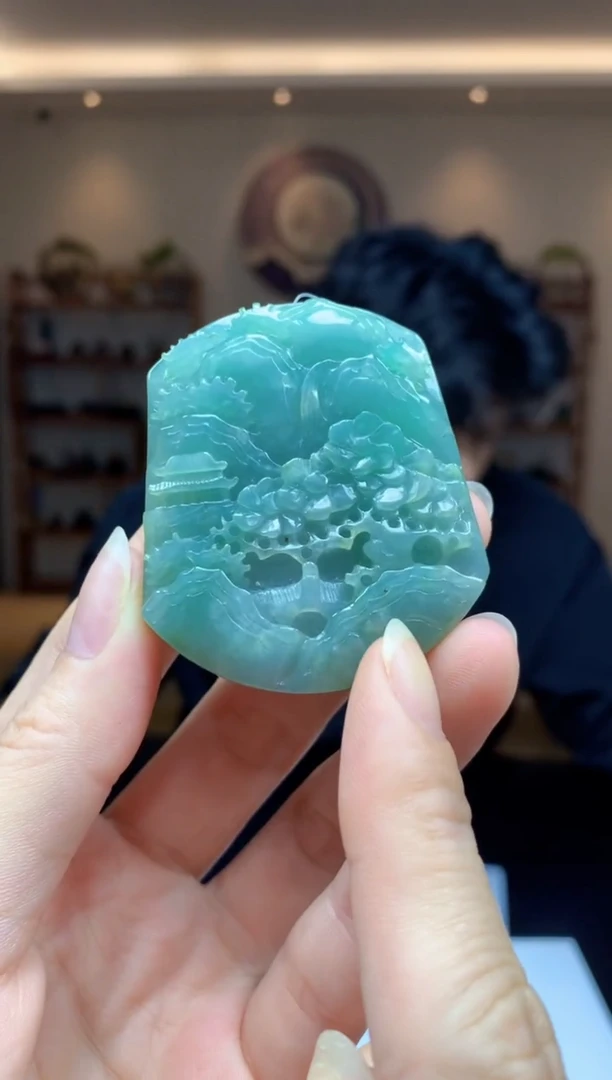 定制翡翠未镶嵌1087ry-毛货挂件53