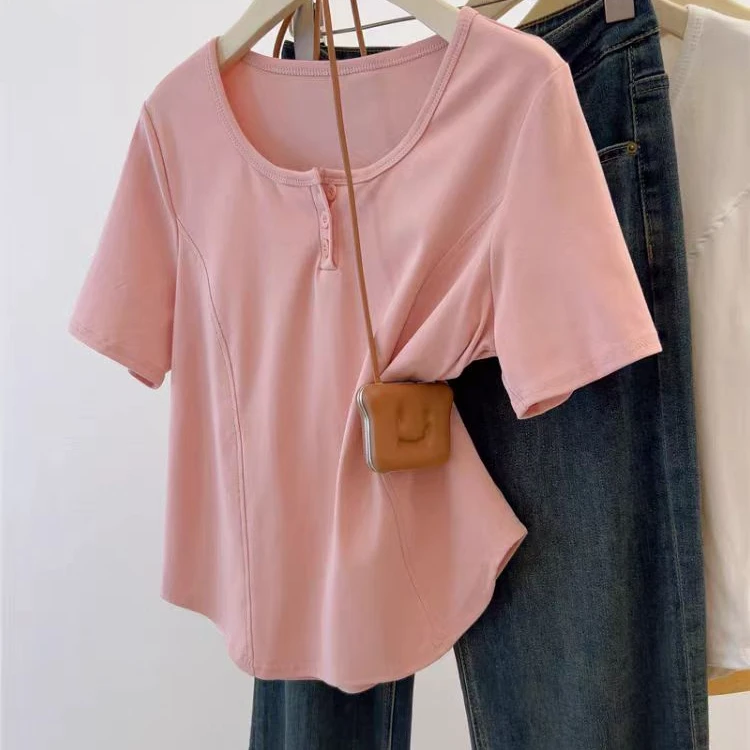 3598大码女装简约半袖