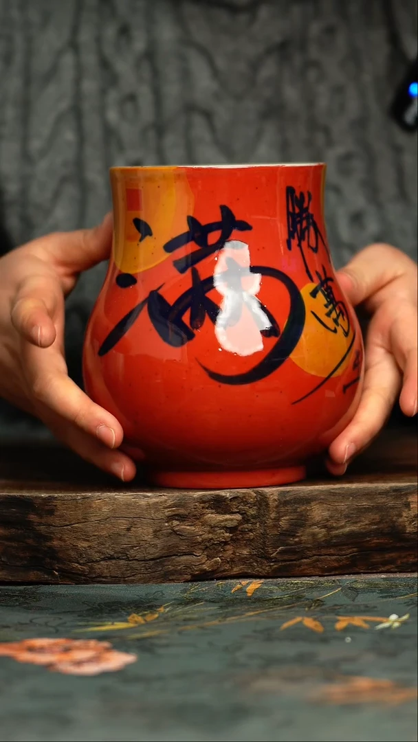 【闪购商品】杯杯釉下彩手工手绘同款陶器