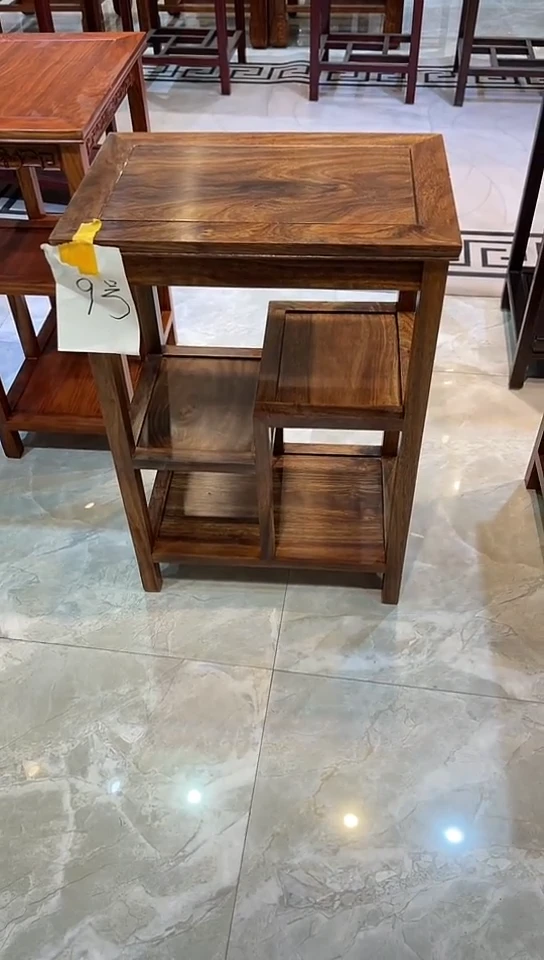 【闪购商品】黑酸枝木类成套家具原木色置物架45*30*65