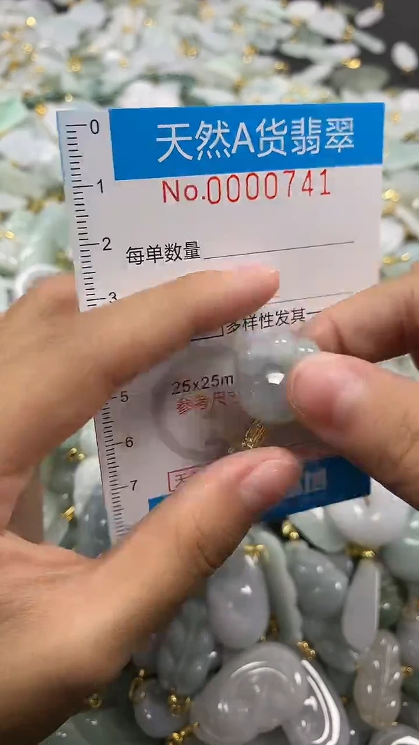 颈饰未镶嵌翡翠净货挂件-0741