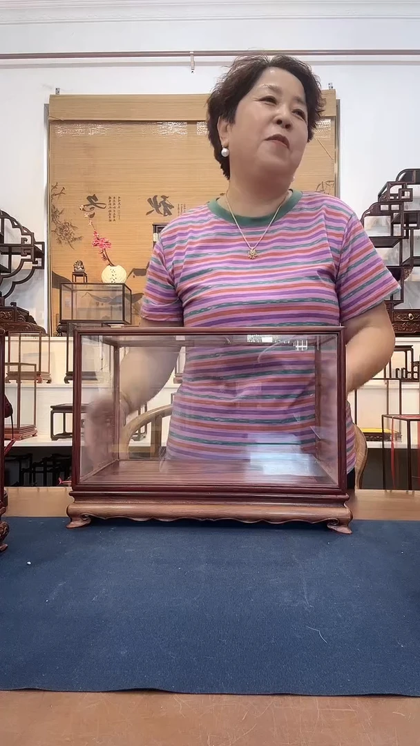 红酸枝木类木头款玻璃罩199