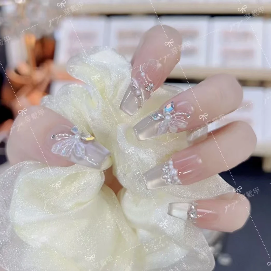 【月下蝶影】猫眼纯手工穿戴甲