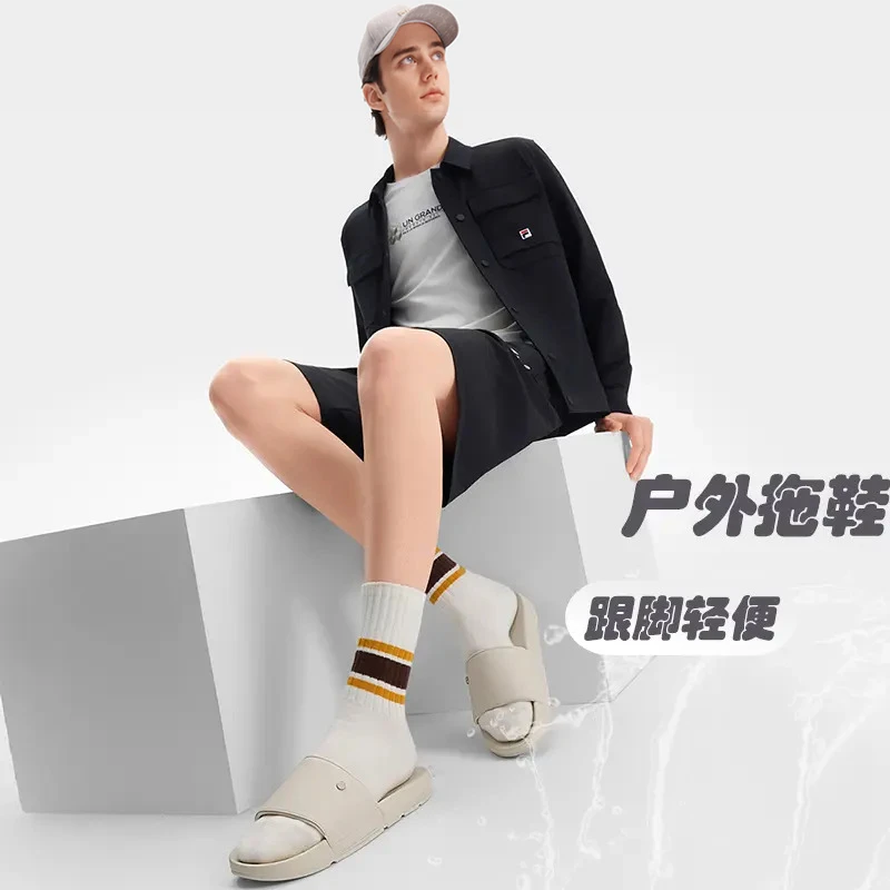 Fila/斐乐【漂流船2】夏季新款男士软底户外涉水拖鞋F12M522507F