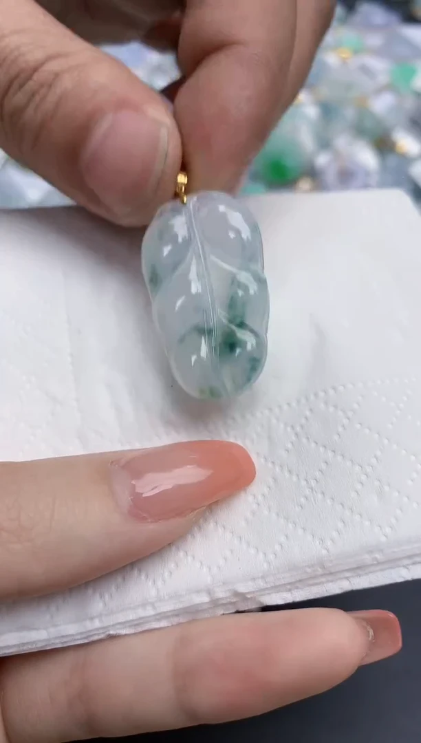 【闪购商品】翡翠颈饰18K金镶嵌天然缅甸翡翠A货