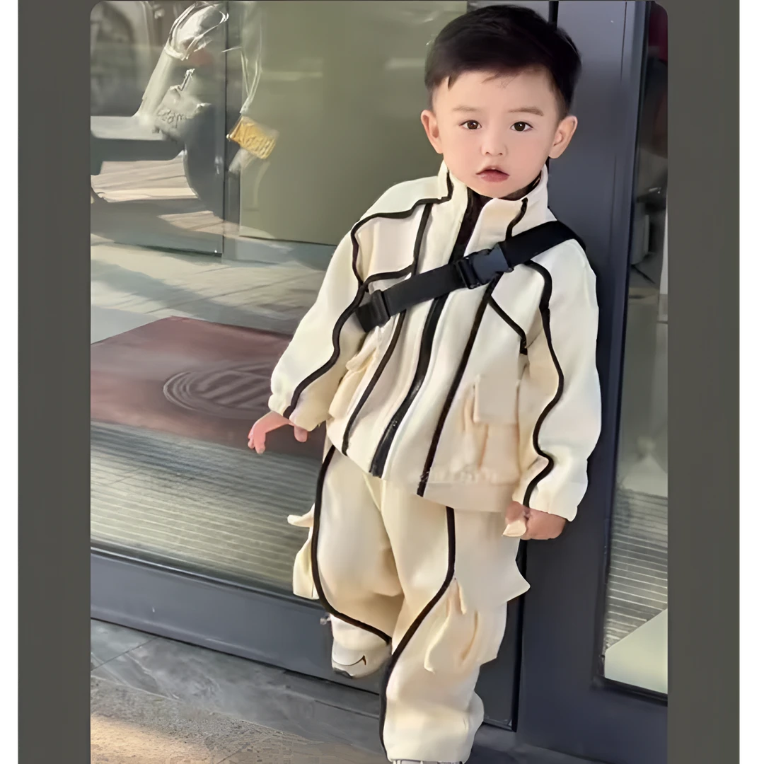 2025春季新款儿童装男童帅气炸街套装宝宝休闲运动衣服时尚两件套