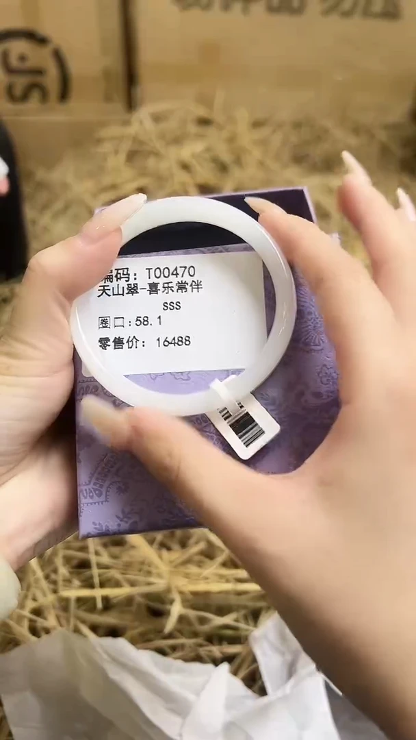 未镶嵌手镯（开口镯）石英质玉T00470