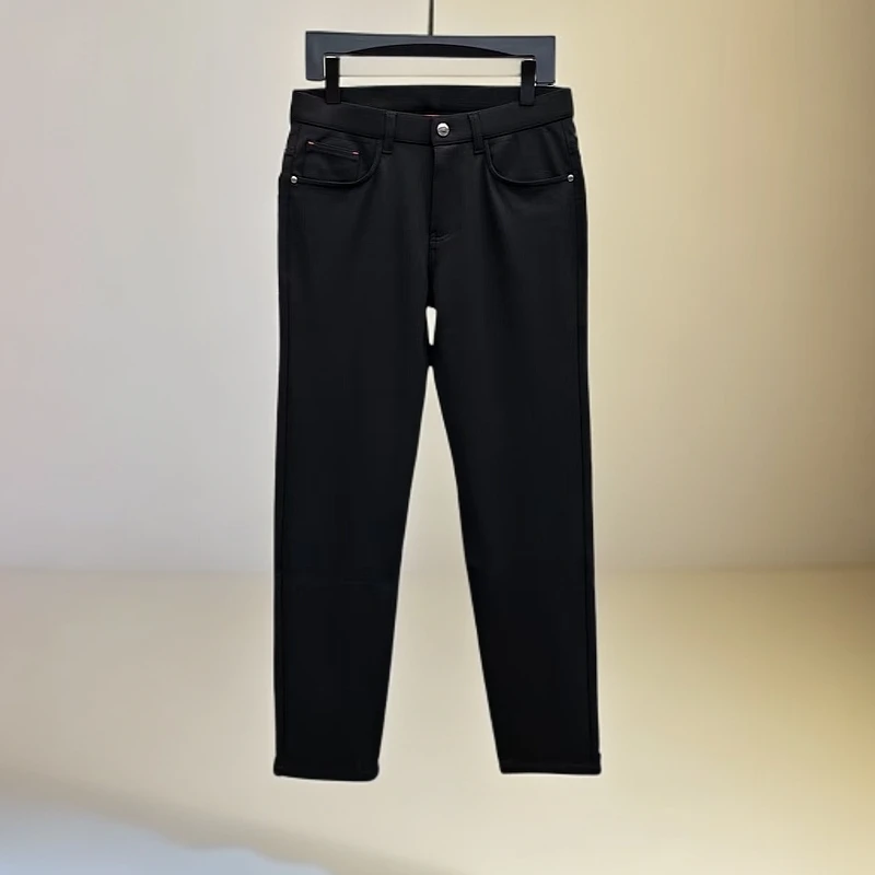 【休闲裤3366】男士秋冬季欧货轻商务经典百搭修身厚款锦氨休闲裤