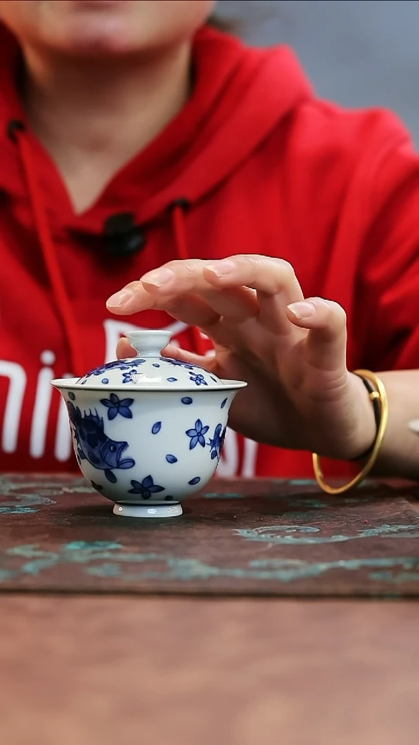 镹曰陶柴窑手工手绘青花