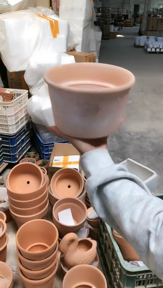 【闪购商品】红陶平稳盆  雾霾白